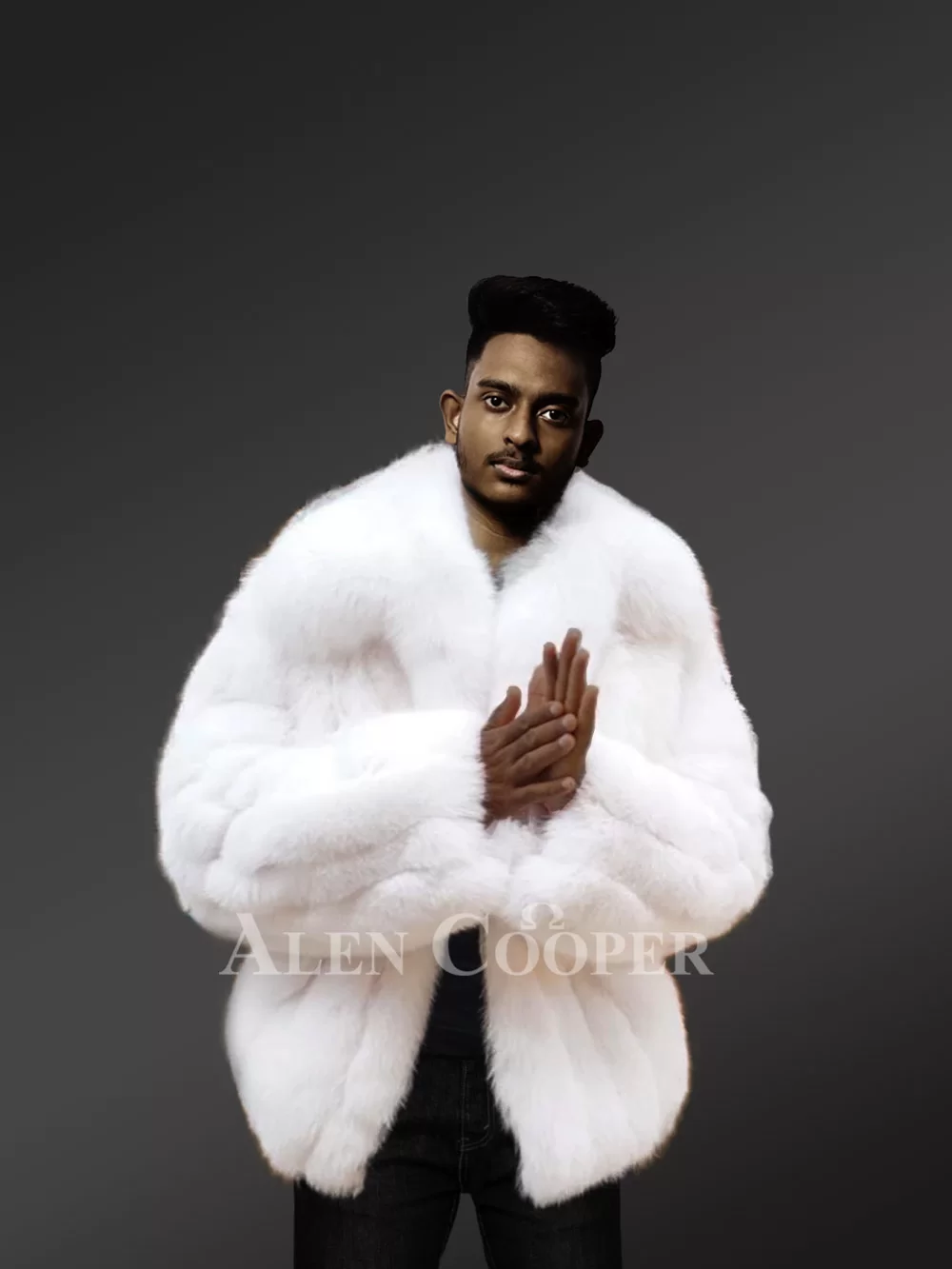 Alen Cooper Arctic Fox Fur Jacket for Men to Reinvent Your Masculinity