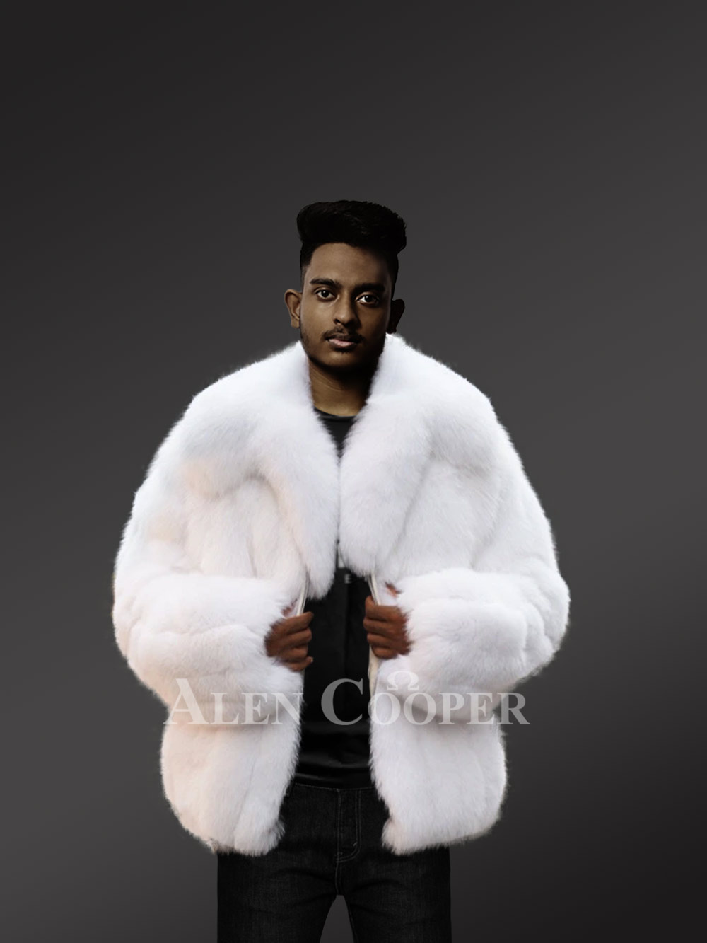 Alen Cooper Arctic Fox Fur Jacket for Men to Reinvent Your Masculinity