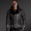 Authentic Black Shearling Coat