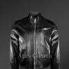 Black City Bomber Real Leather Jacket for Men