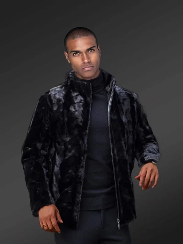 Black Mink Jacket for Men