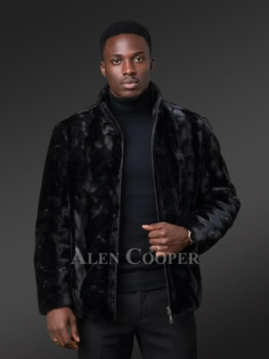 Black Mink Jacket for Men
