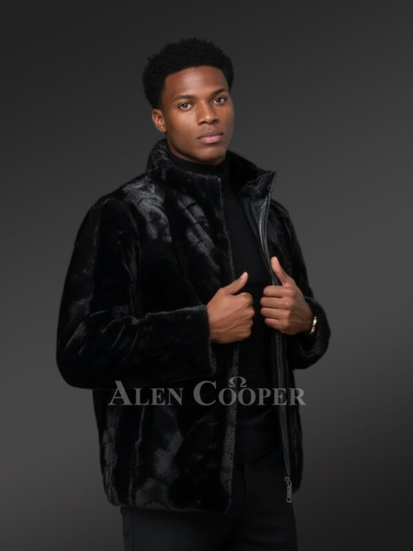 Black Mink Jacket for Men