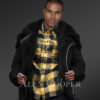 Black Shealring Jacket for Men's