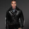 shearling black coat