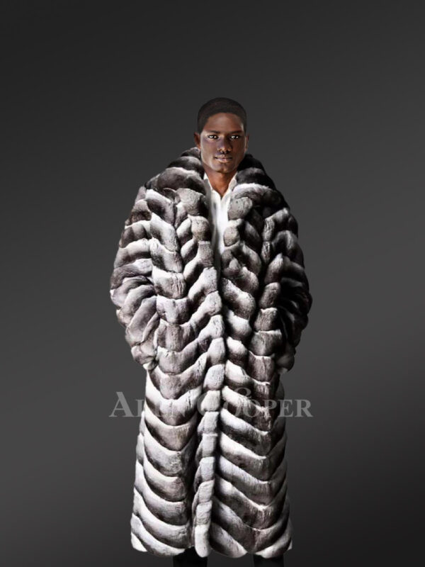 Chinchilla Fur Based Long Coat