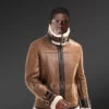 Brown Lam Fur Jacket For Men