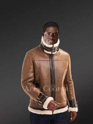 Brown Lam Fur Jacket For Men