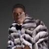 Chinchilla Fur Long Coat for Men