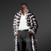 Chinchilla Fur Long Coat for Men