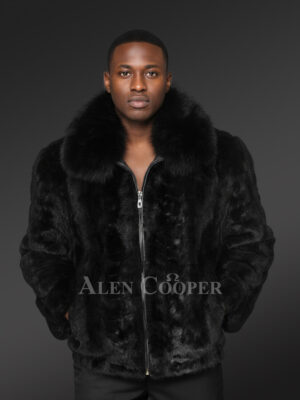 Classic Mink Bomber Jacket