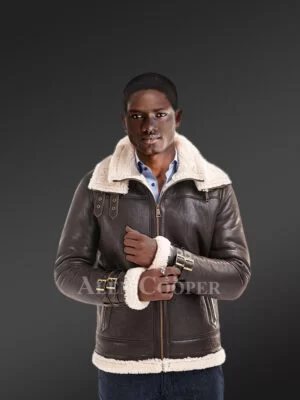 Coffee Lam Fur Jacket for Men