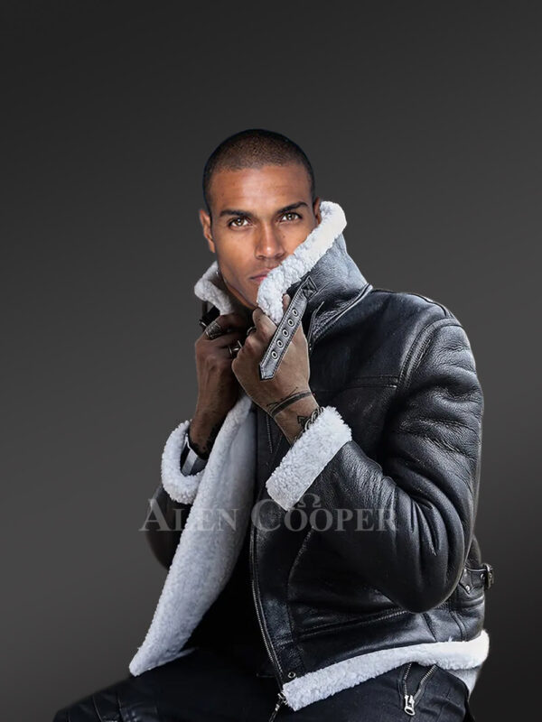 Double-Sided Shearling Jacket for Men