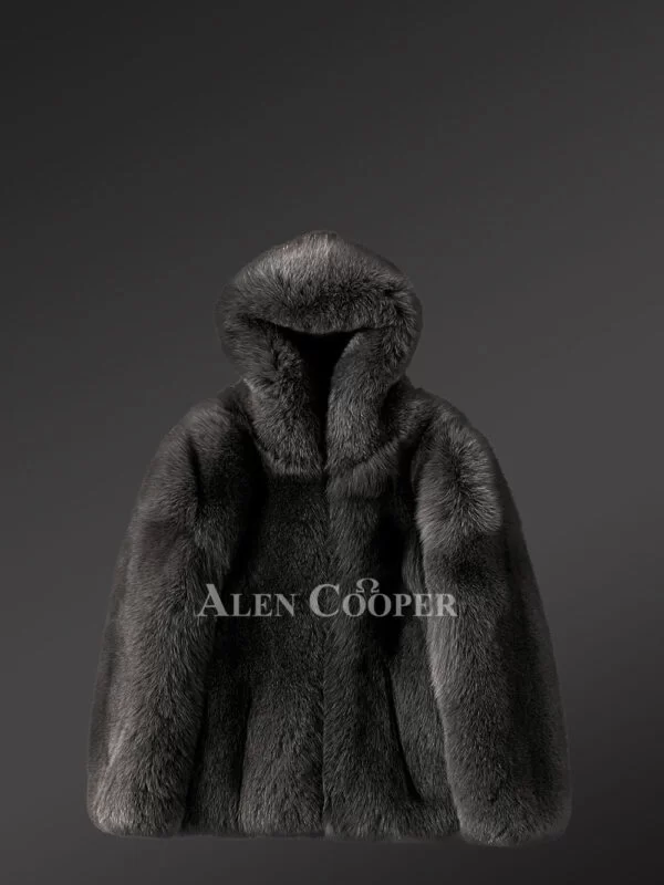 Mens Fox Fur Coat with Hood to Stay Fashionable with Maximum Protection - Image 6