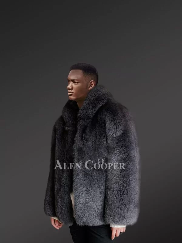 Mens Fox Fur Coat with Hood to Stay Fashionable with Maximum Protection - Image 2