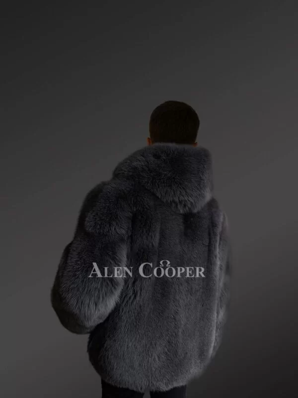 Mens Fox Fur Coat with Hood to Stay Fashionable with Maximum Protection - Image 7