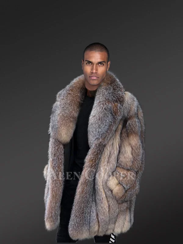 Fox Fur Jacket for Men with Full Sleeves Offers Significant Warmth - Image 3