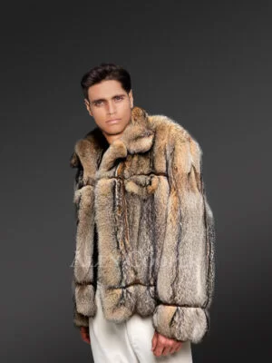 Fox Fur Bomber for Men