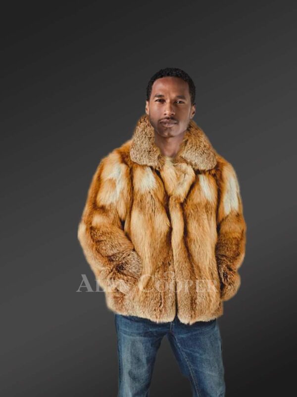 Fox fur jacket for men