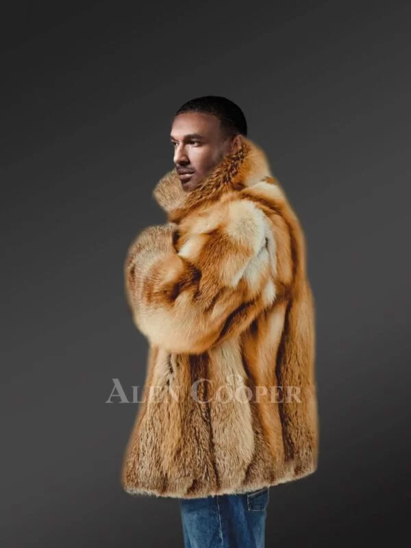 Mens Stylish Fox Fur Jacket for Pleasant Warmth with Charming Looks - Image 7