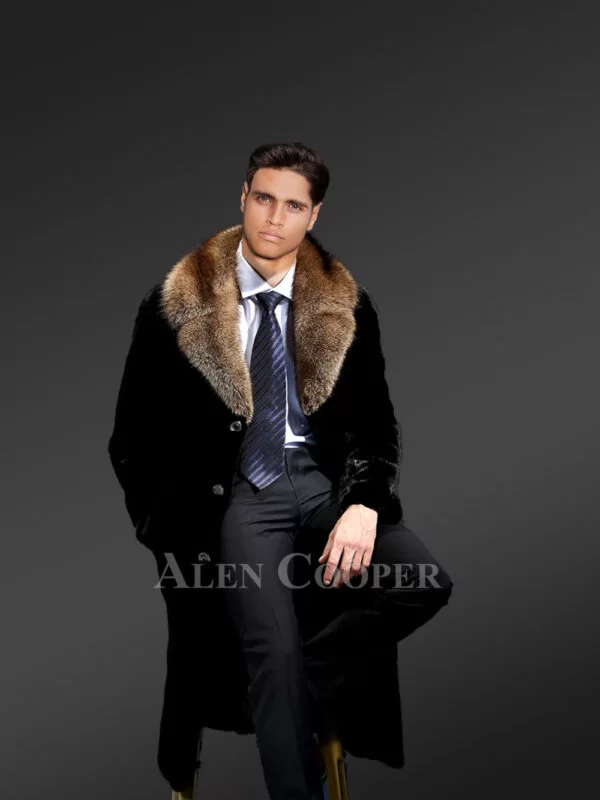 Full Skin Mink Fur Coat for Men - Image 6