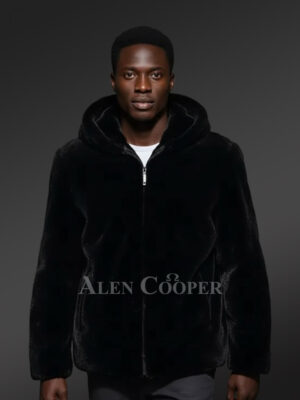 Full Skin Mink Fur Jacket with Hood