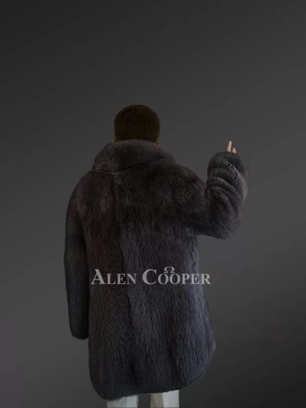 Mens Fox Fur Trench Coat – Magnificent Winter Outfit - Image 5