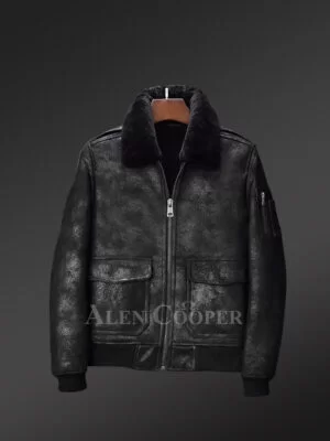 Genuine Shearling Jackets In Black Redefine Men’s Fashion