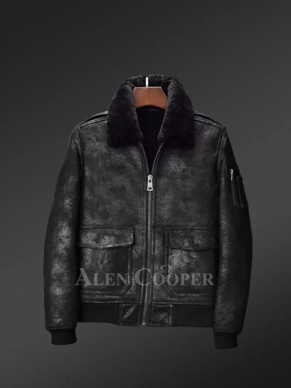Genuine Shearling Jackets In Black Redefine Men’s Fashion