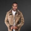 Genuine Sheepskin Shearling Bomber Jacket