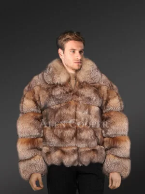 Genuine crystal fox fur