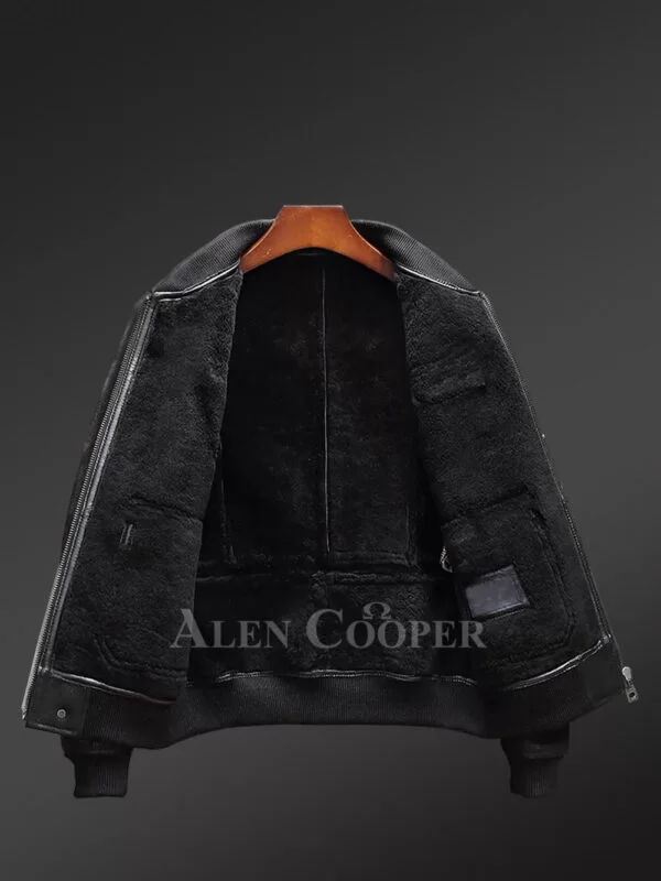 Men Real Shearling Jacket - Image 4