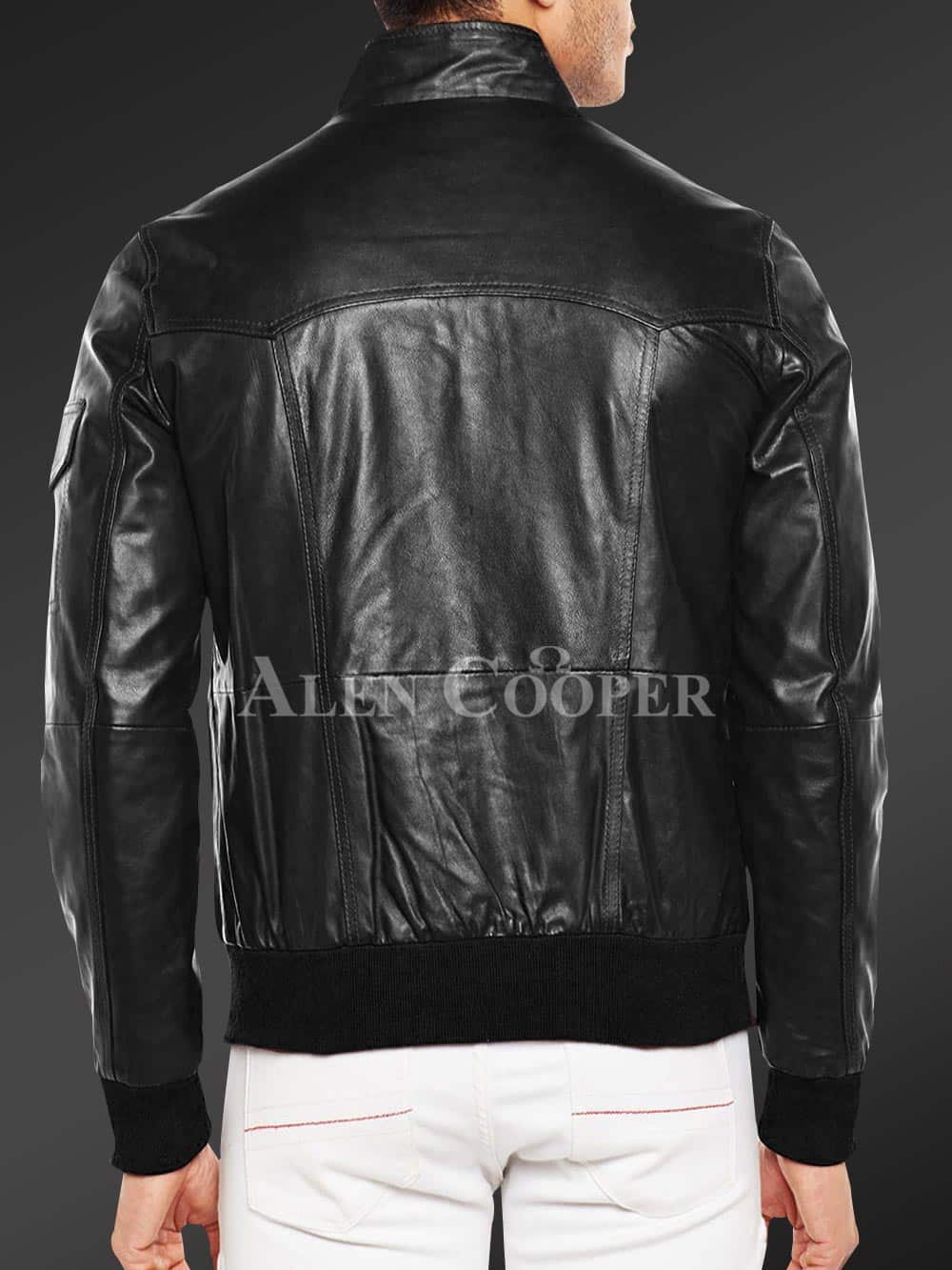 Glossy Super Smooth Real Leather Jacket for Men