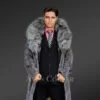 Gray mink coat for men