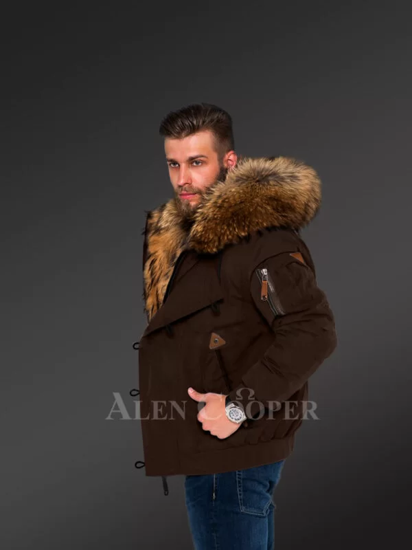 Outstanding Hybrid Coffee Finn Raccoon Fur Parka to Make Men Look Trendier and Elegant With Rabbit Liner - Image 4