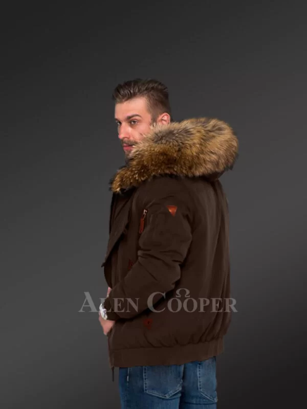 Outstanding Hybrid Coffee Finn Raccoon Fur Parka to Make Men Look Trendier and Elegant With Rabbit Liner - Image 5