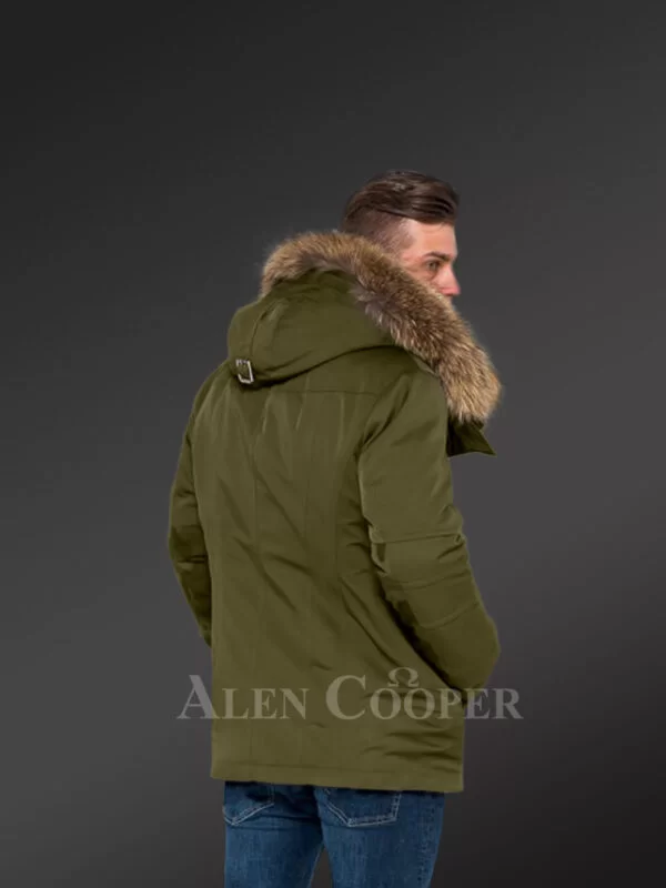 Hybrid Green Finn Raccoon Fur Parka Convertibles to Make Men Trendier and More Fashionable With Rabbit Liner - Image 5