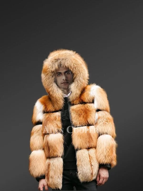 Mens Fox Fur Hooded Jacket for Optimum Comfort With Ultimate Style - Image 2