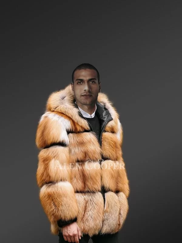 Mens Fox Fur Hooded Jacket for Optimum Comfort With Ultimate Style - Image 3