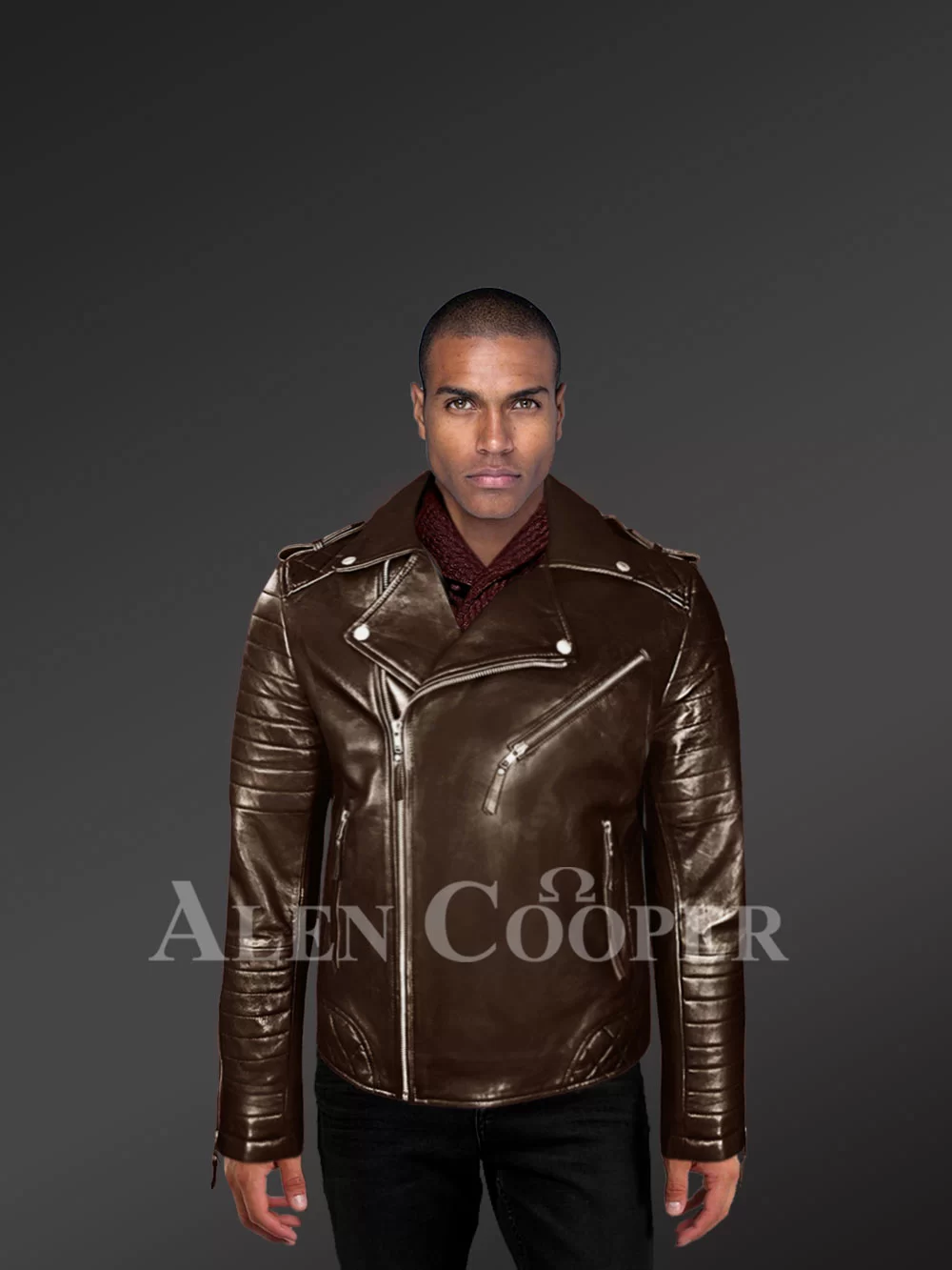 Buy Men Brown Solid Stand Collar Full Sleeve Jacket Online in India - Monte  Carlo