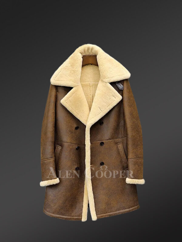 Long Sheepskin coat For Men