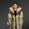 Mens Luxury Fox Fur Coat