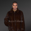 Mahogany Brown Reversible Real Full Skin Mink Fur Straight Warm Winter Coat