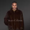 Mahogany Brown Reversible Real Full Skin Mink Fur Straight Warm Winter Coat