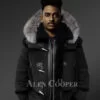 Black Shearling B-3 Bomber Jacket Men