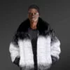 Men Mink Bomber Jacket