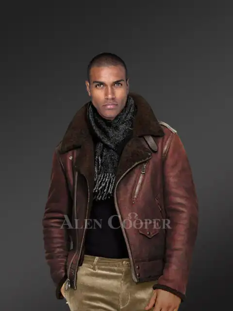 Men’s Authentic Shearling Jacket Flawlessly Designed