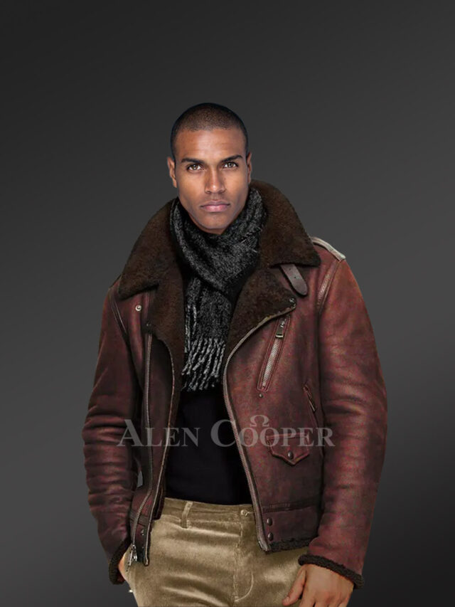 Men’s Authentic Shearling Jacket Flawlessly Designed