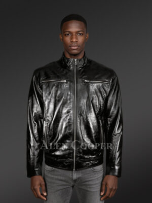 Mens Black Leather Moto Jacket – High-Fashion Looks with Maximum Comfort