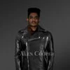 Men’s Black Leather Motorcycle Biker Jacket